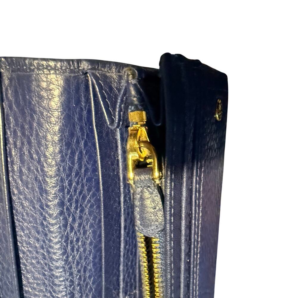 Prada Vitello Grain Leather Wallet on Chain / Clutch – Navy Blue - Picture 6 of 12